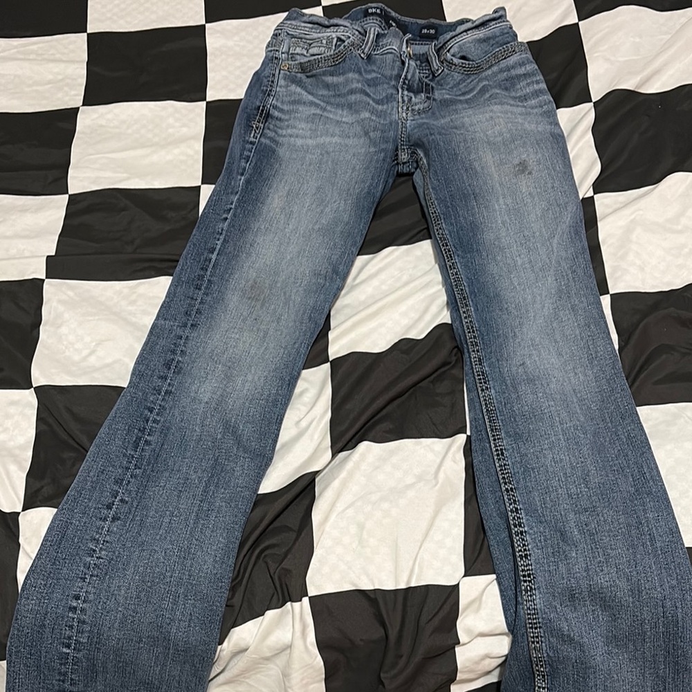 BKE Blue Flare Wide Leg Denim